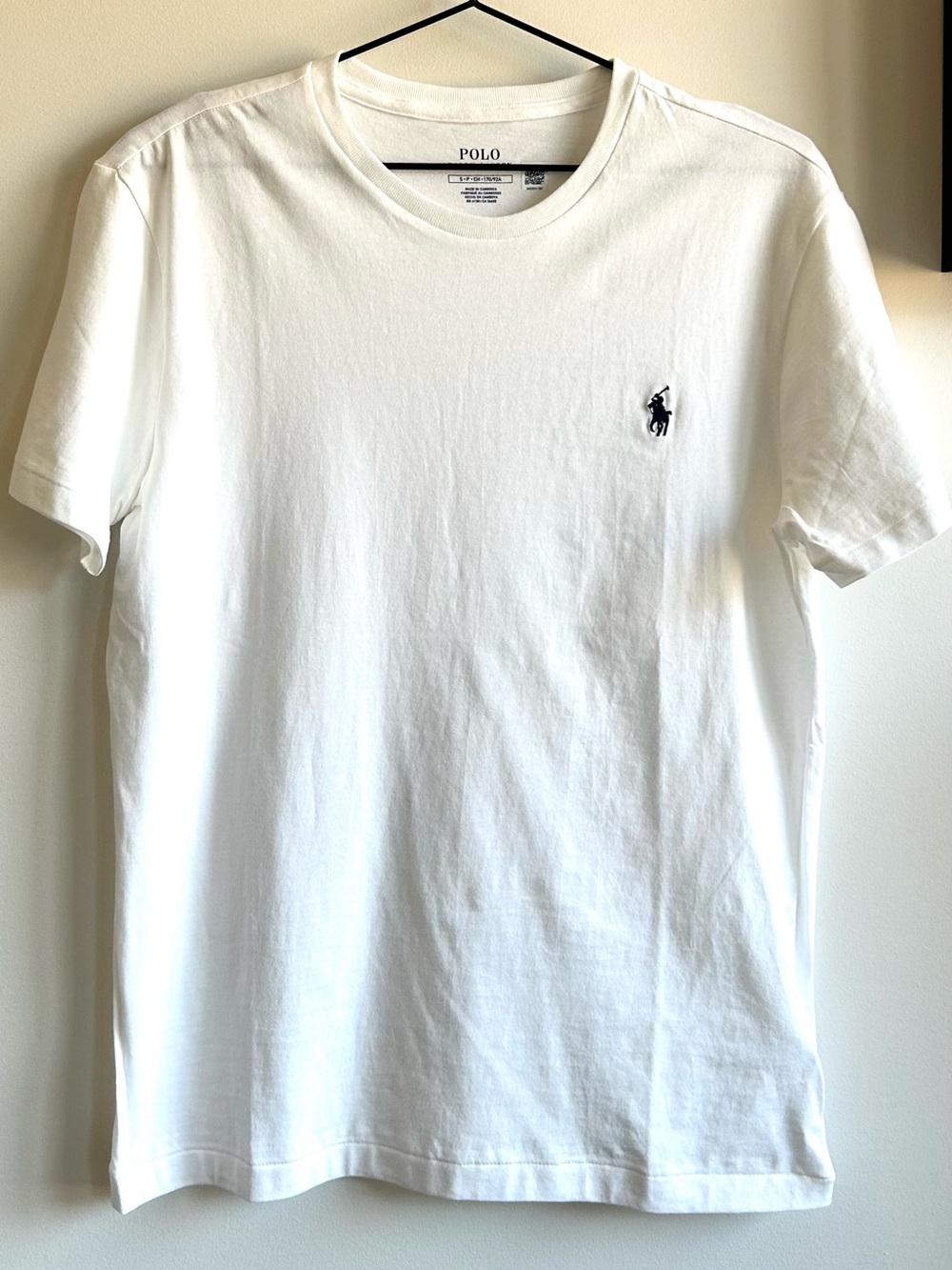Polo by Ralph Lauren White Crewneck Tee with Navy Pony